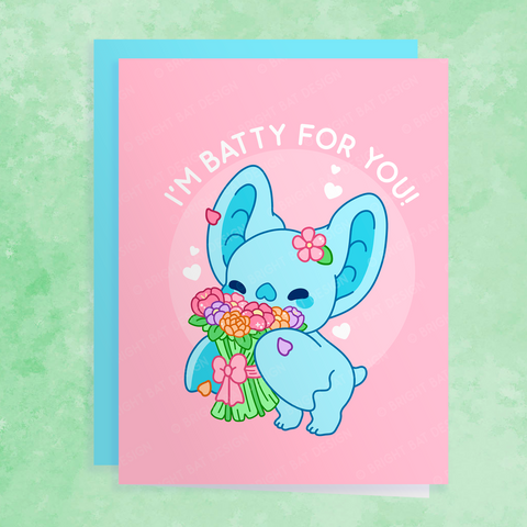 Batty For You Valentine's Day Card