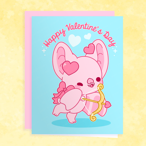 Cupid Bright Bat Valentine's Day Card