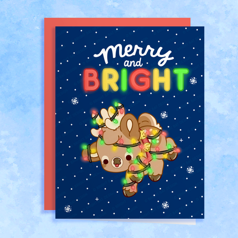 Tangled Reindeer Holiday Card