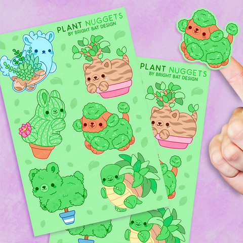 Plant Nuggets Sticker Sheets (2 Pack)