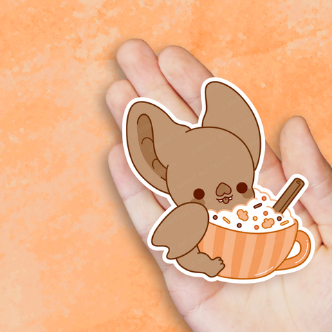 Pumpkin Spice Bat Vinyl Sticker