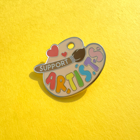 Support Artists Enamel Pin