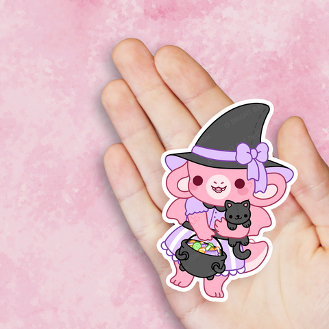 Trick or Treat Blush Vinyl Sticker