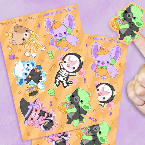 Trick or Treat Pals Sticker Sheets (2 Pack)