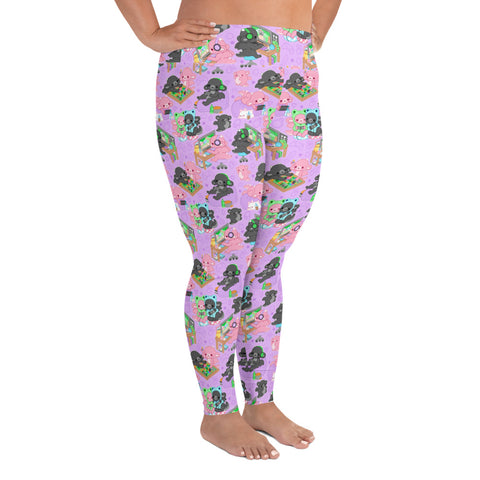 Ink and Blush Gamer Dragons Plus Size Leggings