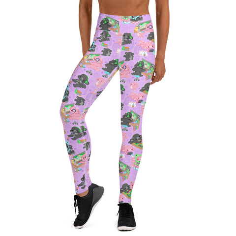 Ink and Blush Gamer Dragons Leggings