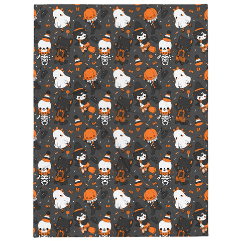 Vintage Halloween Throw Blanket