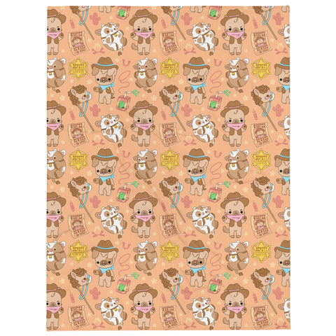 Kawaiild West Throw Blanket