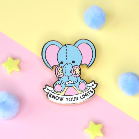 Know Your Limits Elephant Enamel Pin