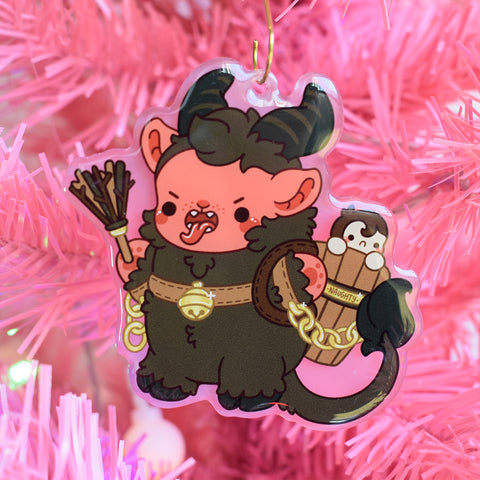 Krampus Acrylic Charm Keychain / Ornament