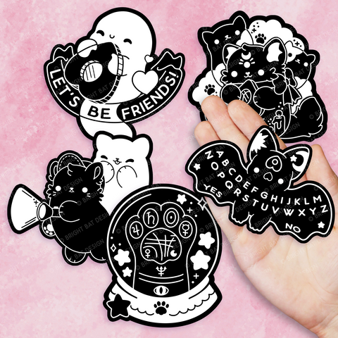 Paranormal Nuggets (Black) Vinyl Sticker Set