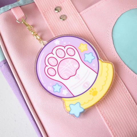 Paw Reading Shaker Charm Keychain