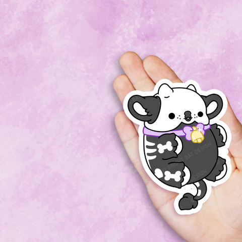 Rattle the Skeleton Cow Nugget Vinyl Sticker