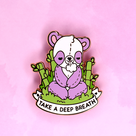 Take A Deep Breath Panda Enamel Pin