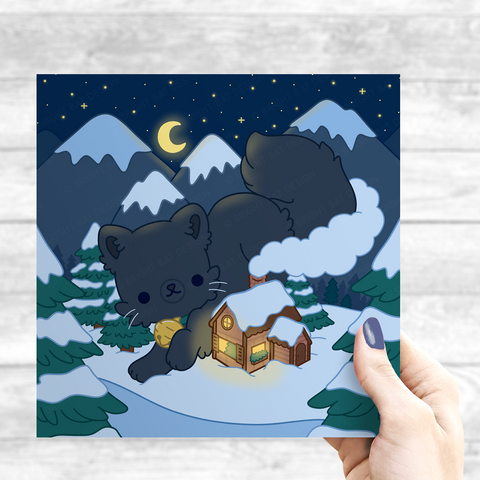 Yule Cat Print