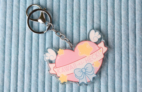 Kawaii as Heck Charm Keychain