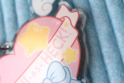 Kawaii as Heck Charm Keychain