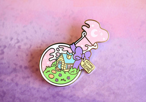 Home Sweet Home in a Bottle Enamel Pin